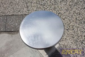 Outdoor bollard with angled top angle top bollard d
