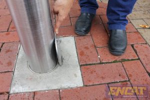 Removable steel security bollards removable bollard f